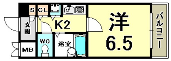 パルシオ三宮フラワーロードの物件間取画像